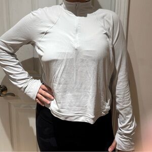 Lululemon Athletica White Long Sleeve Sweatshirt
